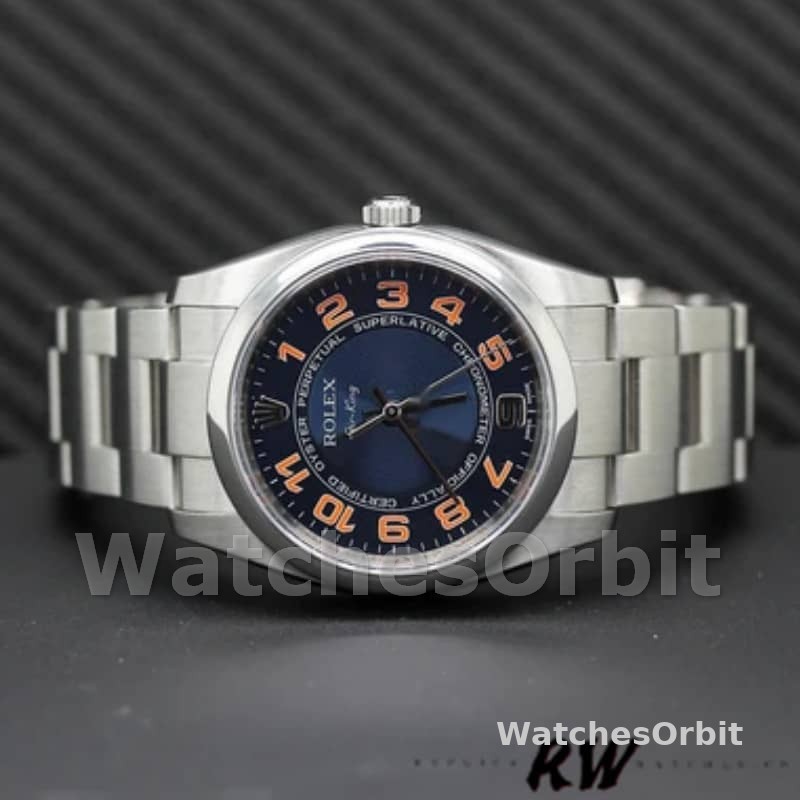 Rolex Oyster Perpetual Air-King 114200 Concentric Blue Dial 34mm Unisex Replica watch