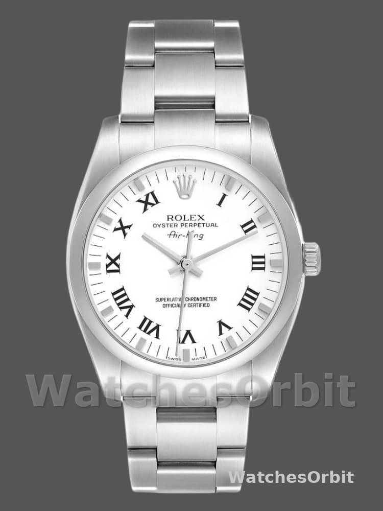 Rolex Oyster Perpetual Air-King 114200 White Dial 34mm Unisex Replica Watch
