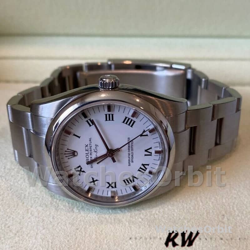 Rolex Oyster Perpetual Air-King 114200 White Dial 34mm Unisex Replica Watch
