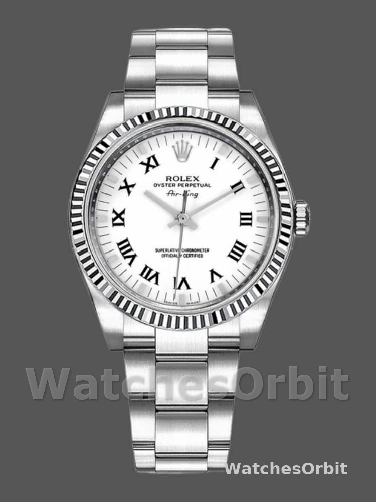 Rolex Oyster Perpetual Air-King 114234 White Dial 34mm Unisex Replica Watch