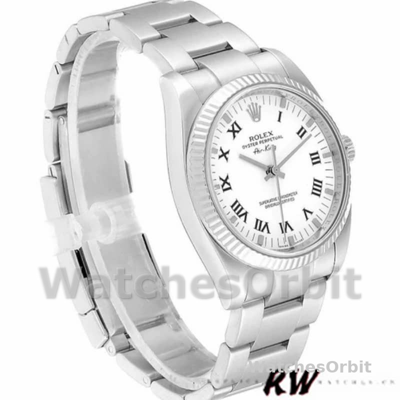 Rolex Oyster Perpetual Air-King 114234 White Dial 34mm Unisex Replica Watch