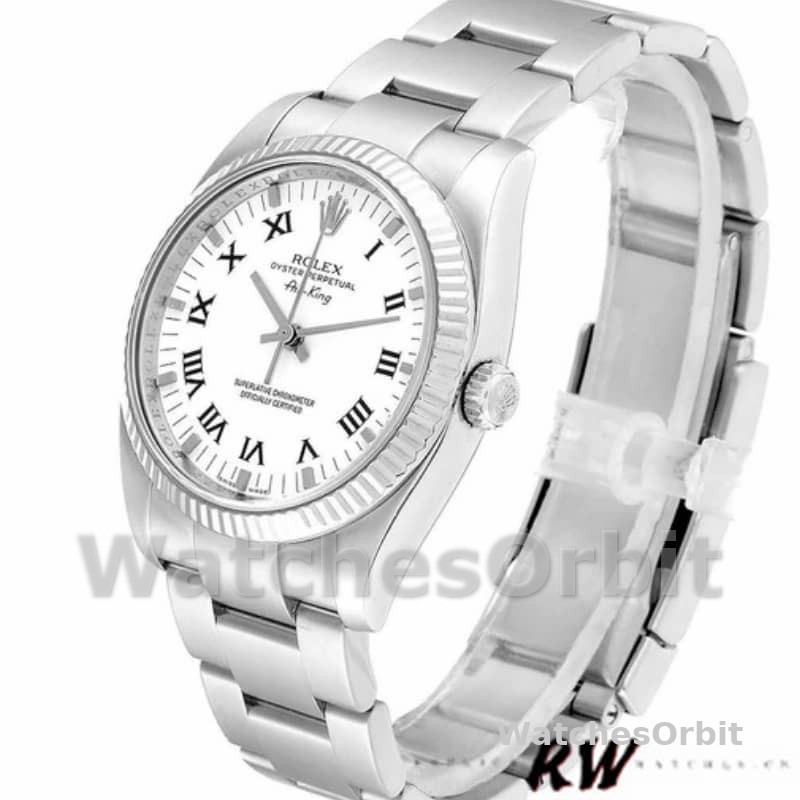 Rolex Oyster Perpetual Air-King 114234 White Dial 34mm Unisex Replica Watch
