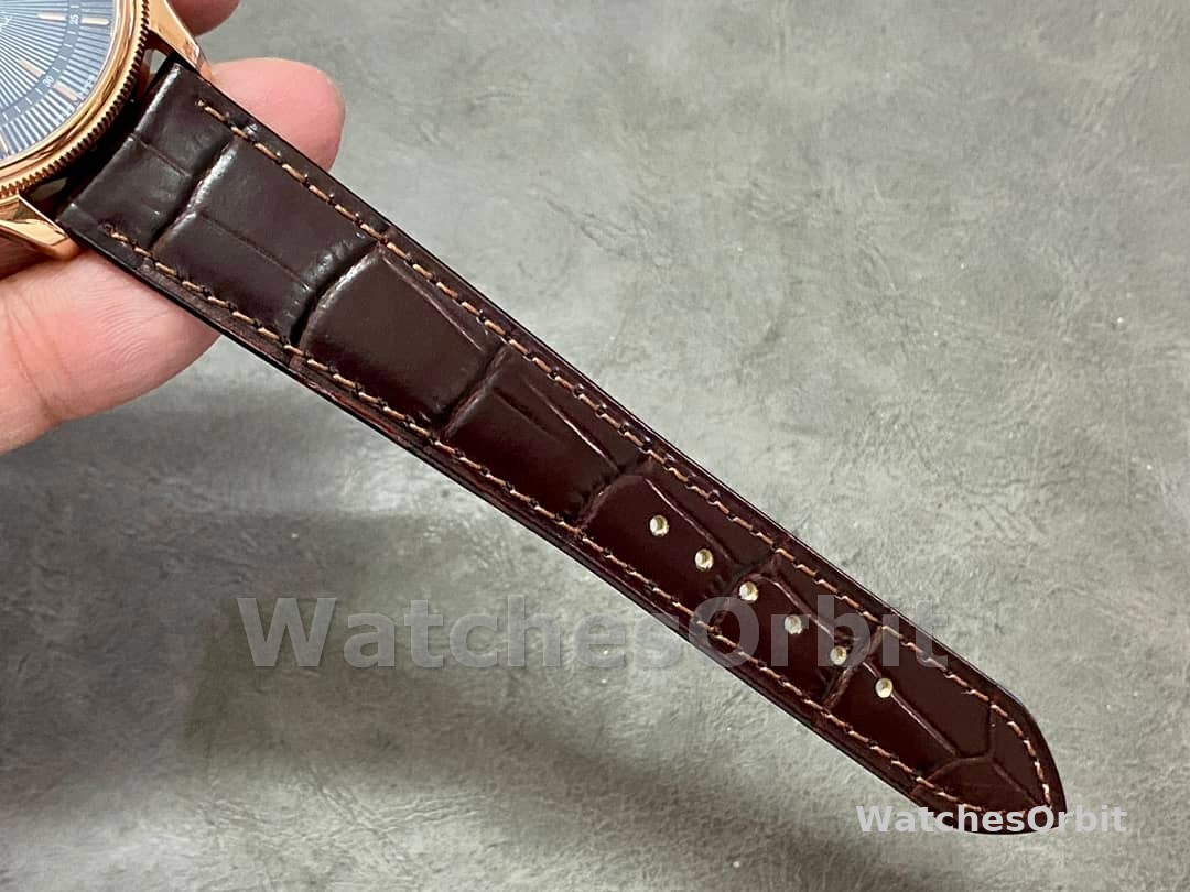 Rolex Cellini Date 50515 Brown Leather Black Index Dial 39mm Mens Replica Watch