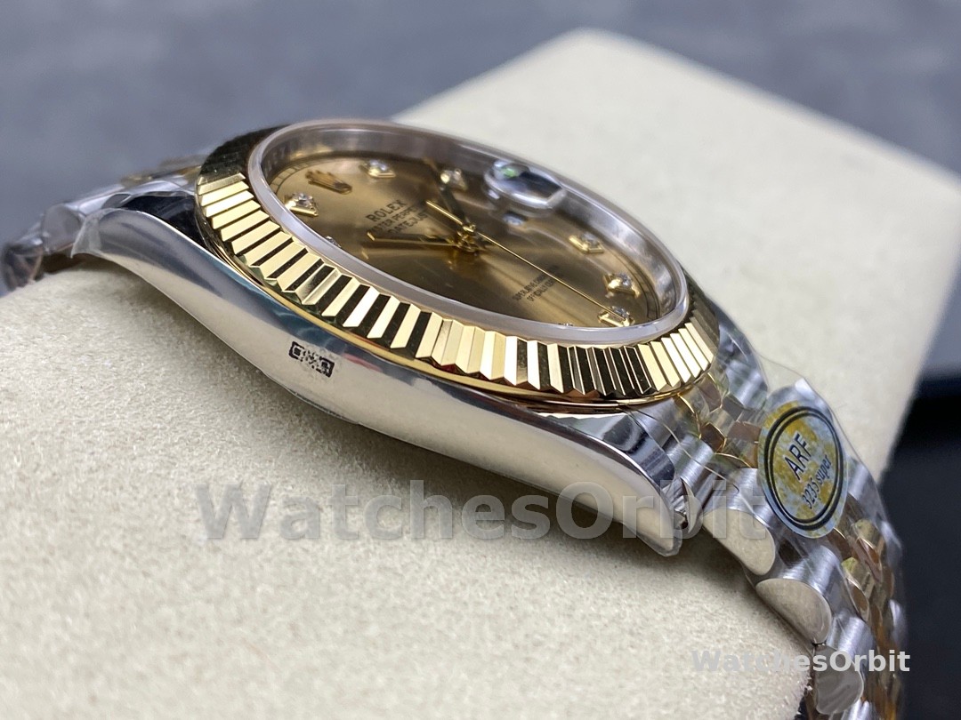 2022 Rolex Datejust Champagne Diamond Dial Two Tone M126333-0012 41mm Mens Replica Watch