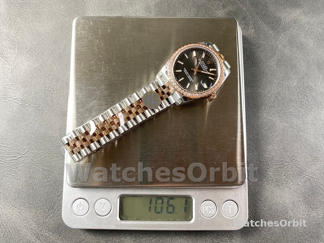 Replica Rolex Datejust 31 Dark Rhodium Dial 278381RBR 0018 Lady Watch