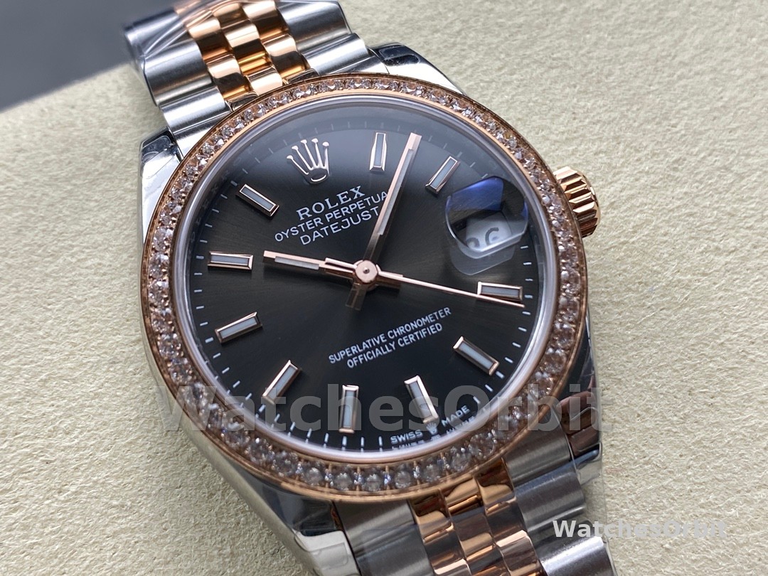 Replica Rolex Datejust 31 Dark Rhodium Dial 278381RBR 0018 Lady Watch
