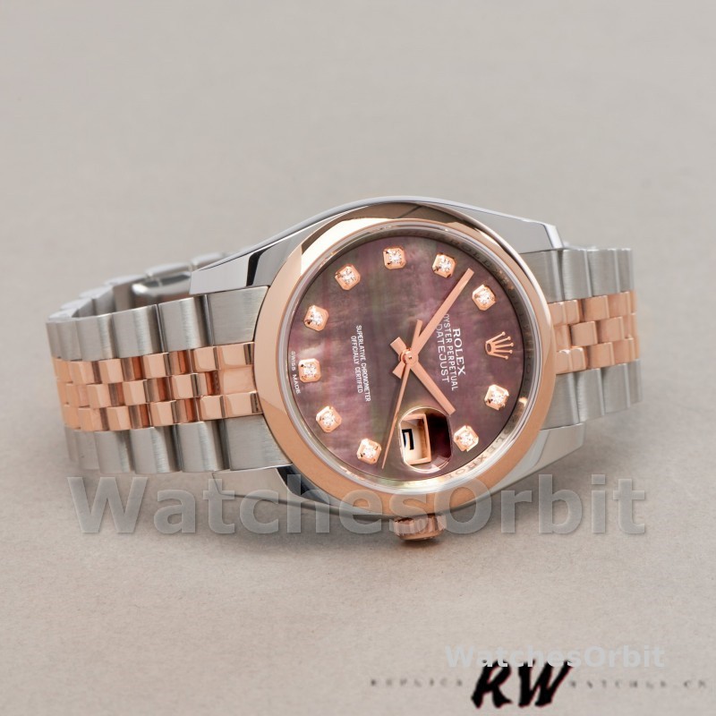 Rolex Datejust 116201 Black Mother of Pearl Dial 36mm Unisex Replica Watch