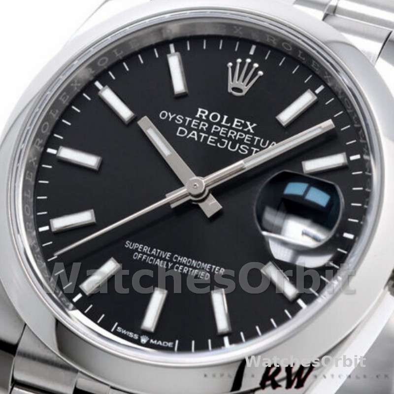 Rolex Datejust 126200 Black Index Dial Stainless Steel 36MM Unisex Replica Watch