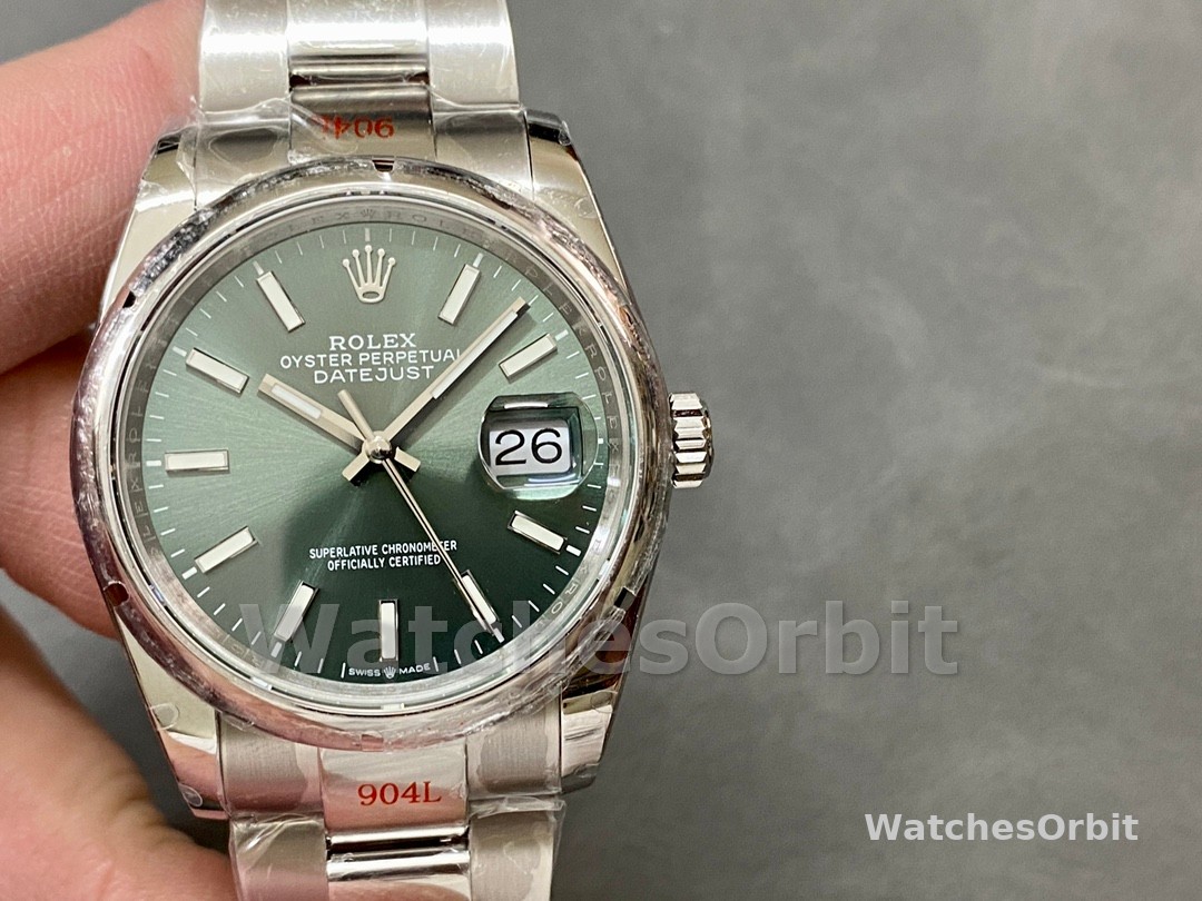 Rolex Datejust 126200 Green Index Dial Stainless steel 36MM Unisex Replica Watch