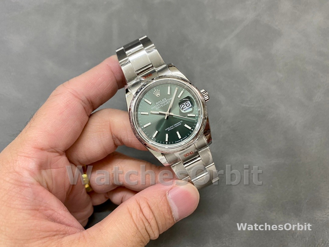 Rolex Datejust 126200 Green Index Dial Stainless steel 36MM Unisex Replica Watch