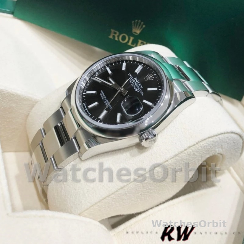 Rolex Datejust 126200 Stainless Steel Black Dial 36MM Unisex Replica Watch