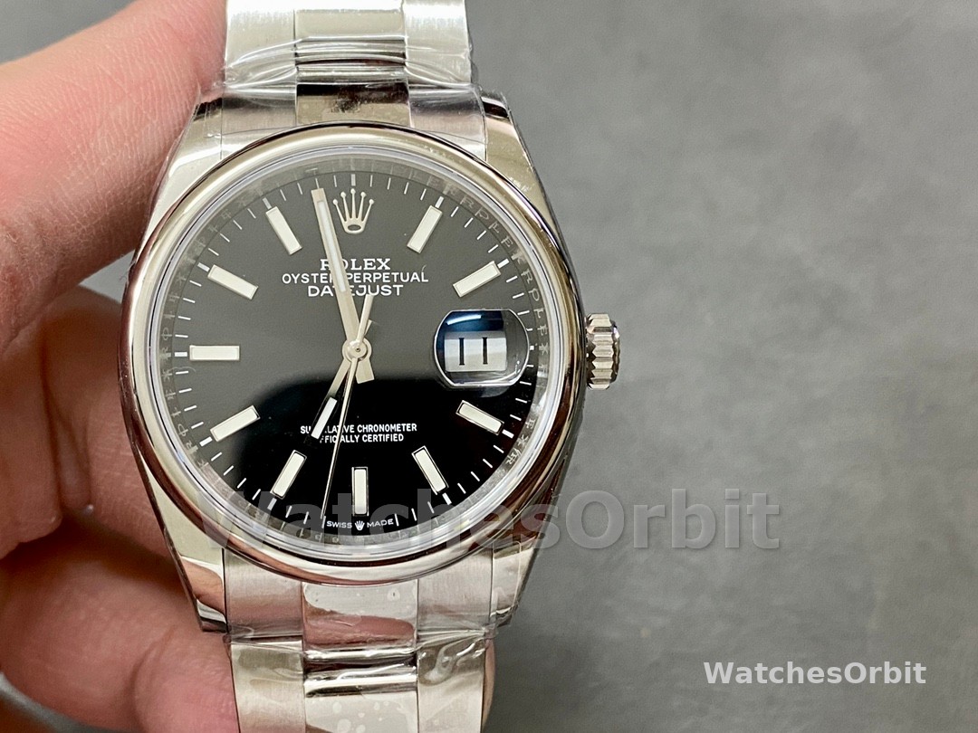 Rolex Datejust 126200 Stainless Steel Black Dial 36MM Unisex Replica Watch