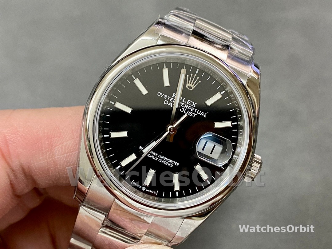 Rolex Datejust 126200 Stainless Steel Black Dial 36MM Unisex Replica Watch