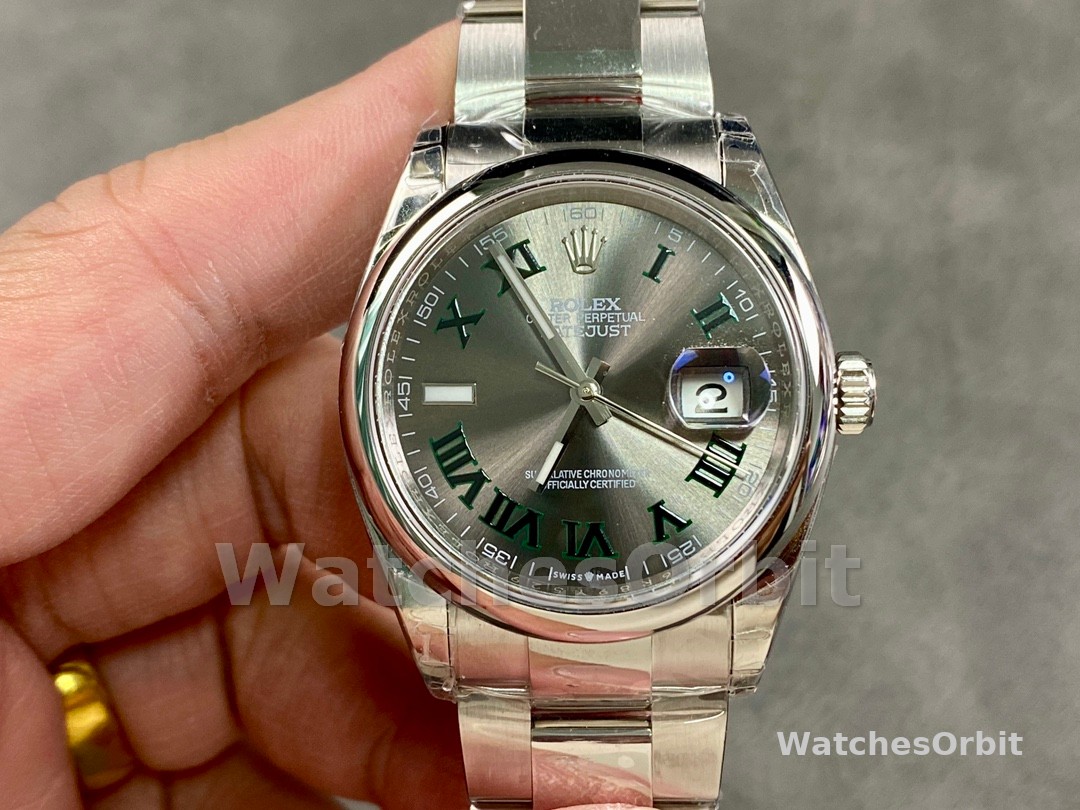 Rolex Datejust 126200 Stainless Steel Grey Wimbledon dial 36MM Unisex Replica Watch