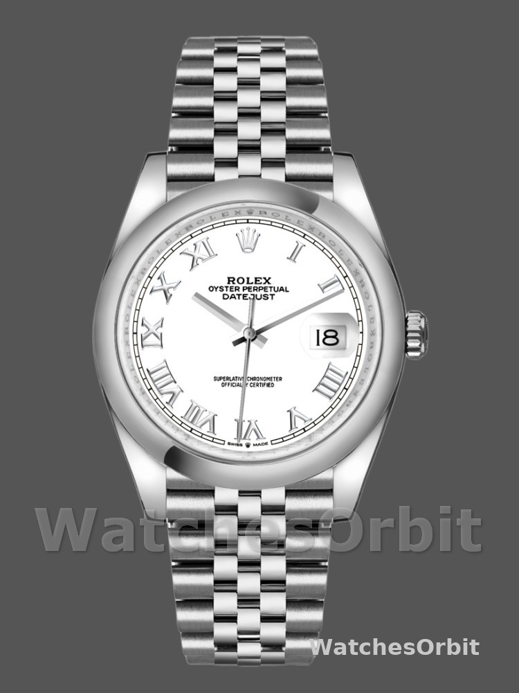 Rolex Datejust 126200 Stainless Steel White Roman Dial 36MM Unisex Replica Watch