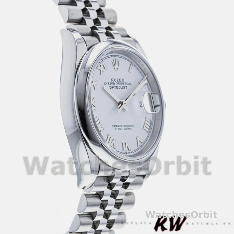Rolex Datejust 126200 Stainless Steel White Roman Dial 36MM Unisex Replica Watch
