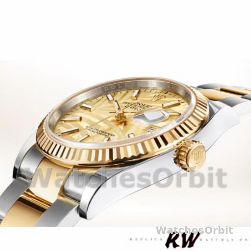 Rolex Datejust 126233 Golden Palm Motif Dial 36MM Unisex Replica Watch