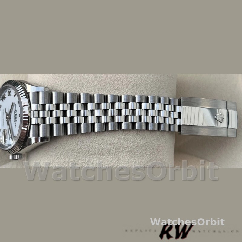 Rolex Datejust 126234 Fluted Bezel White Roman Dial 36MM Unisex Replica Watch