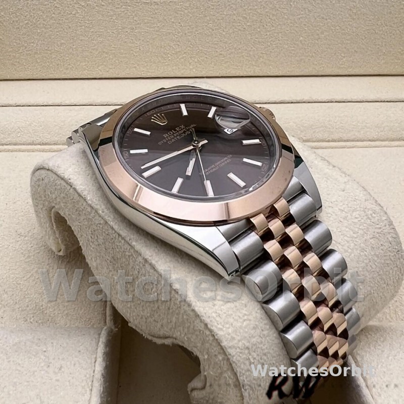 Rolex Datejust 126301 Rose Gold Chocolate Brown Index Dial 41MM Mens Replica Watch