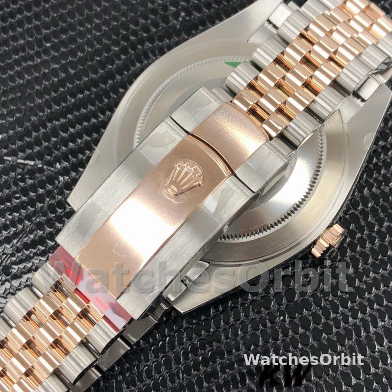 Rolex Datejust 126301 Rose Gold Slate Grey Fluted Motif Dial 41MM Mens Replica Watch