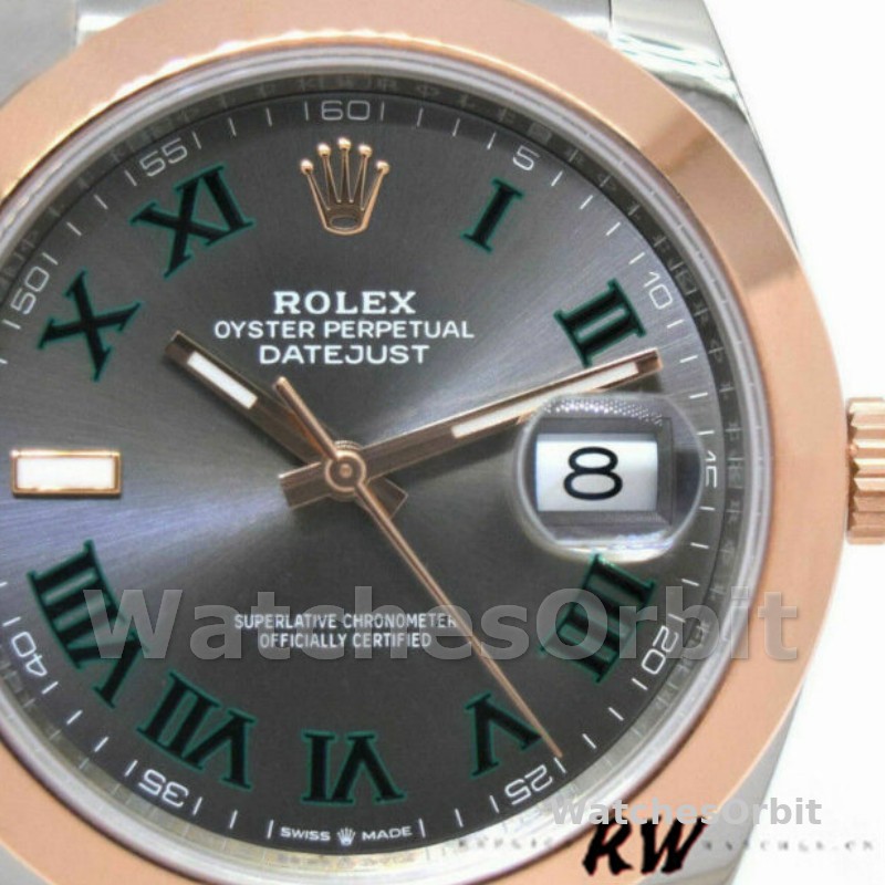Rolex Datejust 126301 Rose Gold Slate Grey Wimbledon Dial 41MM Mens Replica Watch