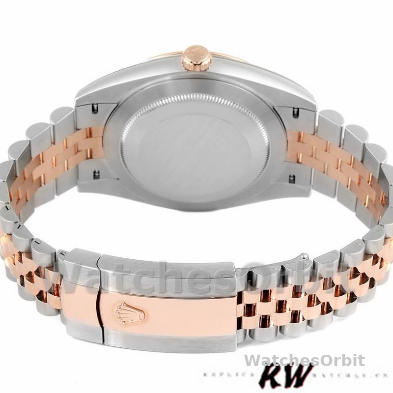 Rolex Datejust 126301 Rose Gold Slate Grey Wimbledon Dial 41MM Mens Replica Watch