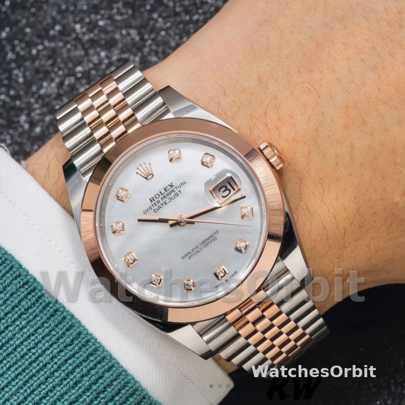 Rolex Datejust 126301 White Mother of Pearl Diamond Dial 41MM Mens Replica Watch