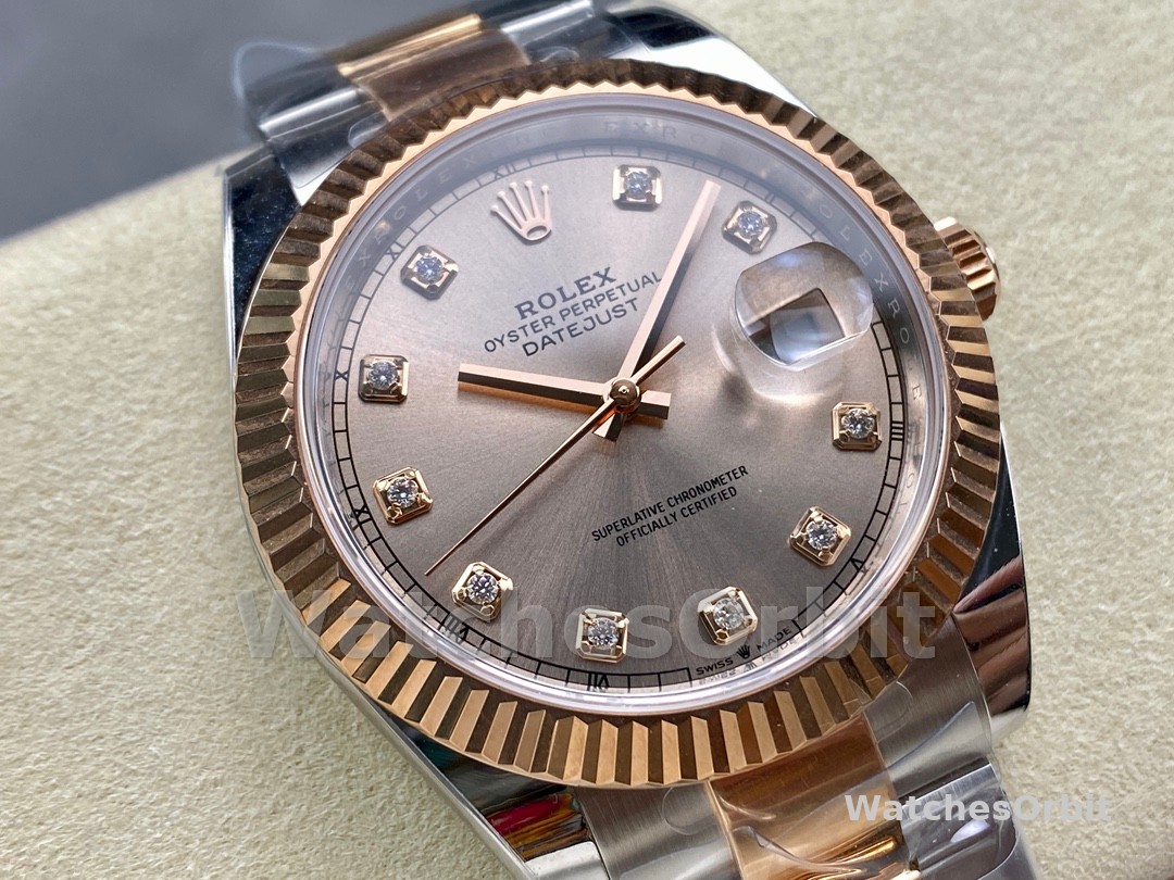 Rolex Datejust 126331 0007 Sundust Diamond Oyster 41mm Steel and Everose Gold Watch