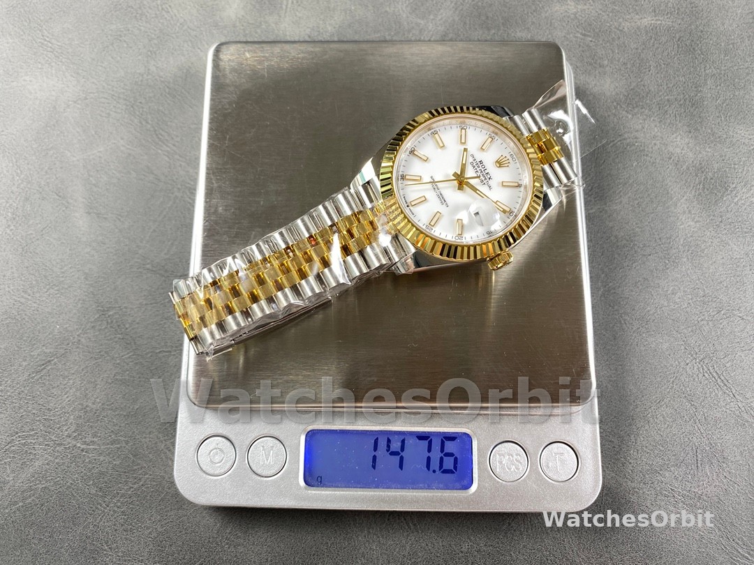 Rolex Datejust 126333 0016 White Index Jubilee 41mm Two Tone Steel