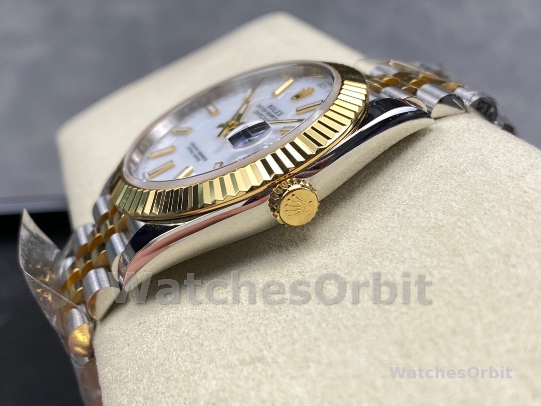 Rolex Datejust 126333 0016 White Index Jubilee 41mm Two Tone Steel