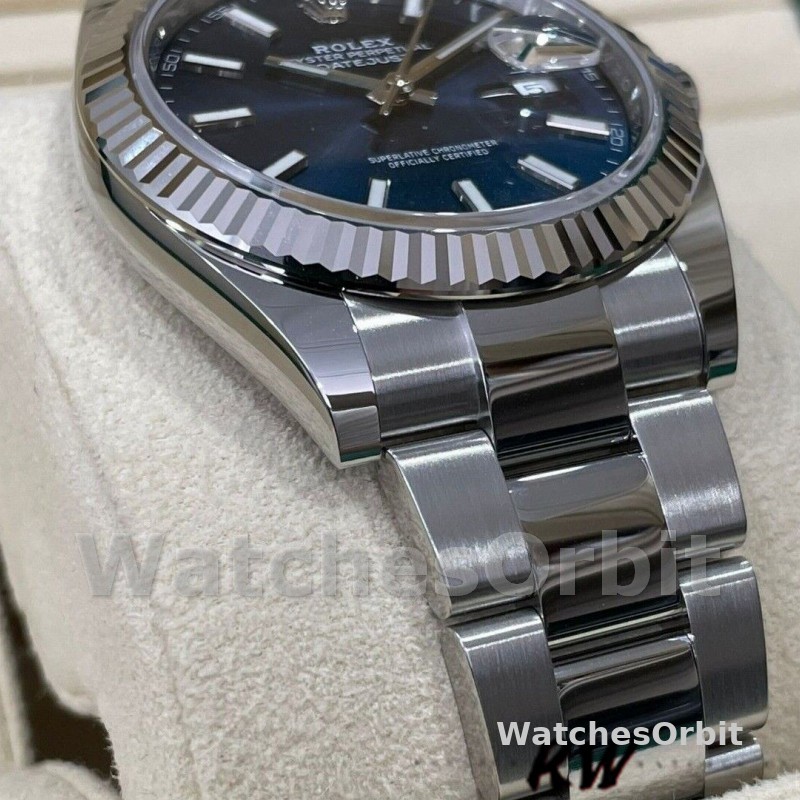 Rolex Datejust 126334 0001 Fluted Bezel Blue Dial 41MM Mens Replica Watch