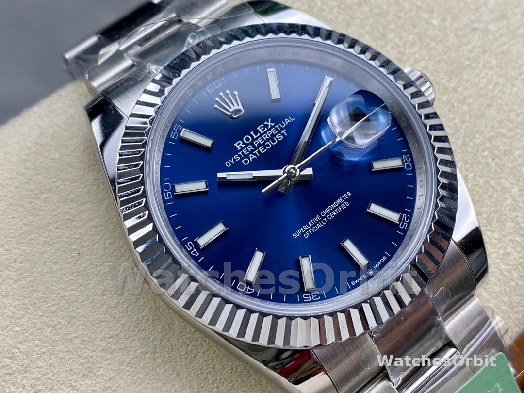 Rolex Datejust 126334 0001 Fluted Bezel Blue Dial 41MM Mens Replica Watch