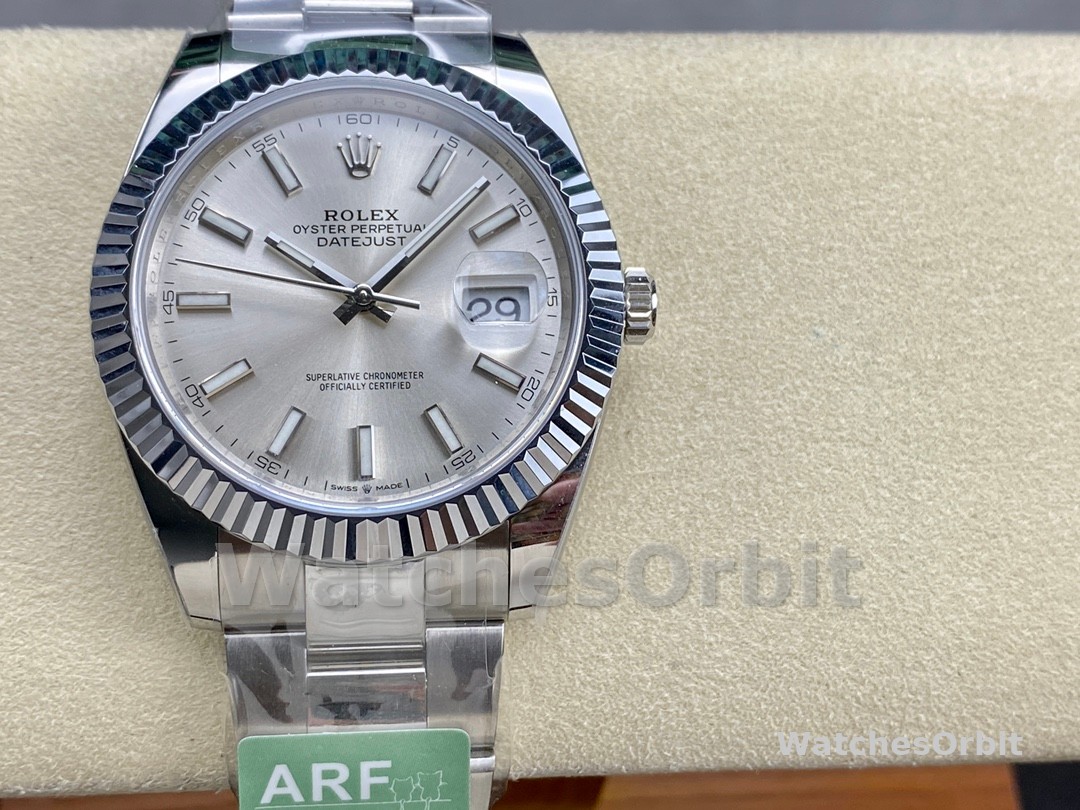 Rolex Datejust 126334 0003 Fluted Bezel Silver Dial 41MM Mens Replica Watch