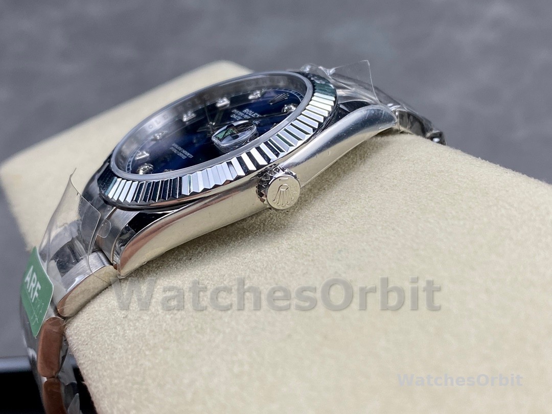 Rolex Datejust 126334 0015 Fluted Bezel Blue Diamond Dial 41MM Mens Replica Watch