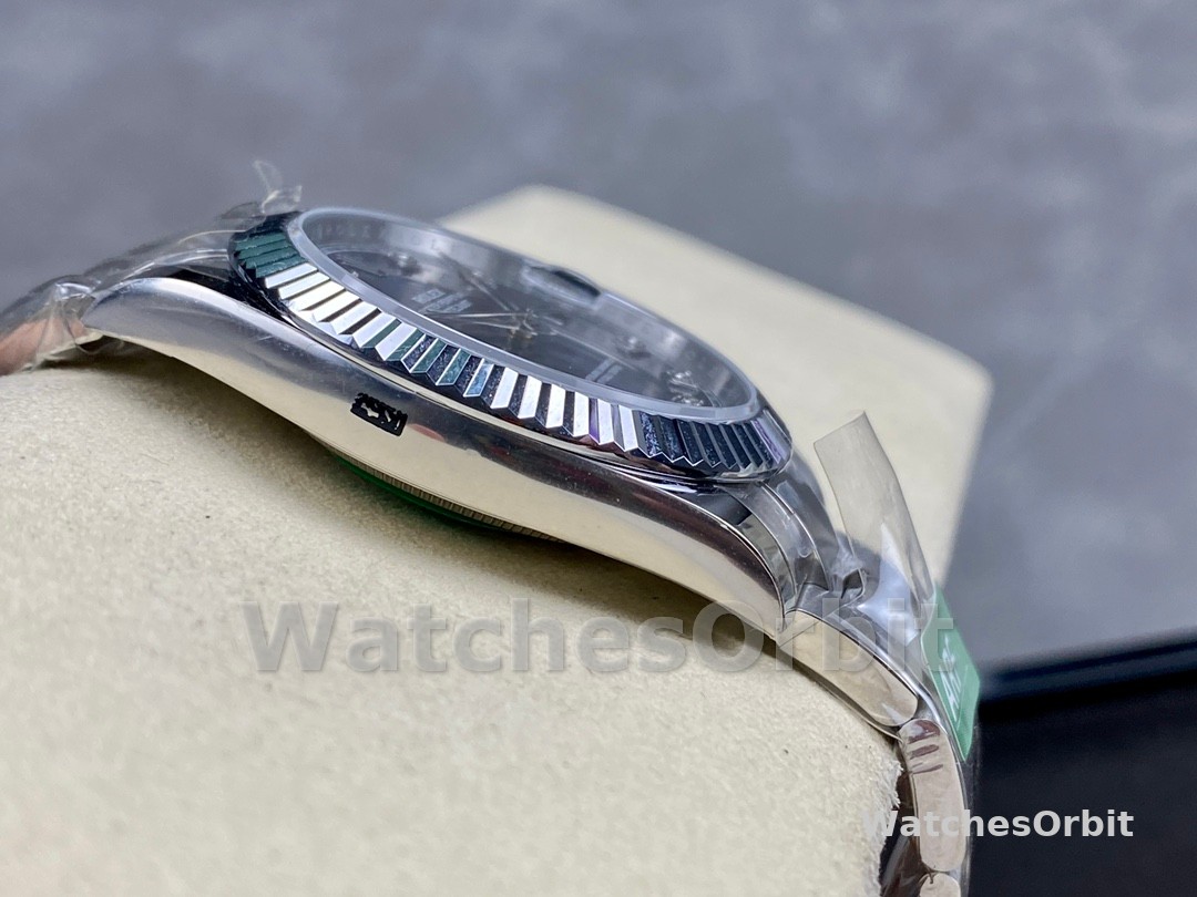 Rolex Datejust 126334 0015 Fluted Bezel Blue Diamond Dial 41MM Mens Replica Watch