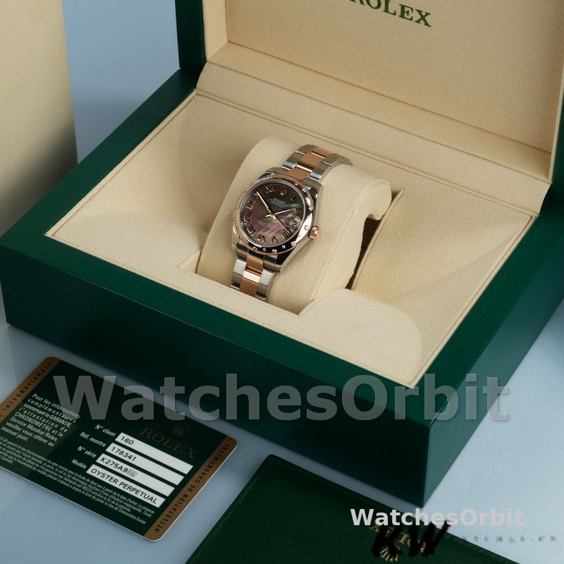 Rolex Datejust 178341 Black Mother of Pearl Dial 31MM Lady Replica Watch