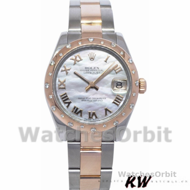 Rolex Datejust 178341 White Mother of Pearl Dial 31MM Lady Replica Watch
