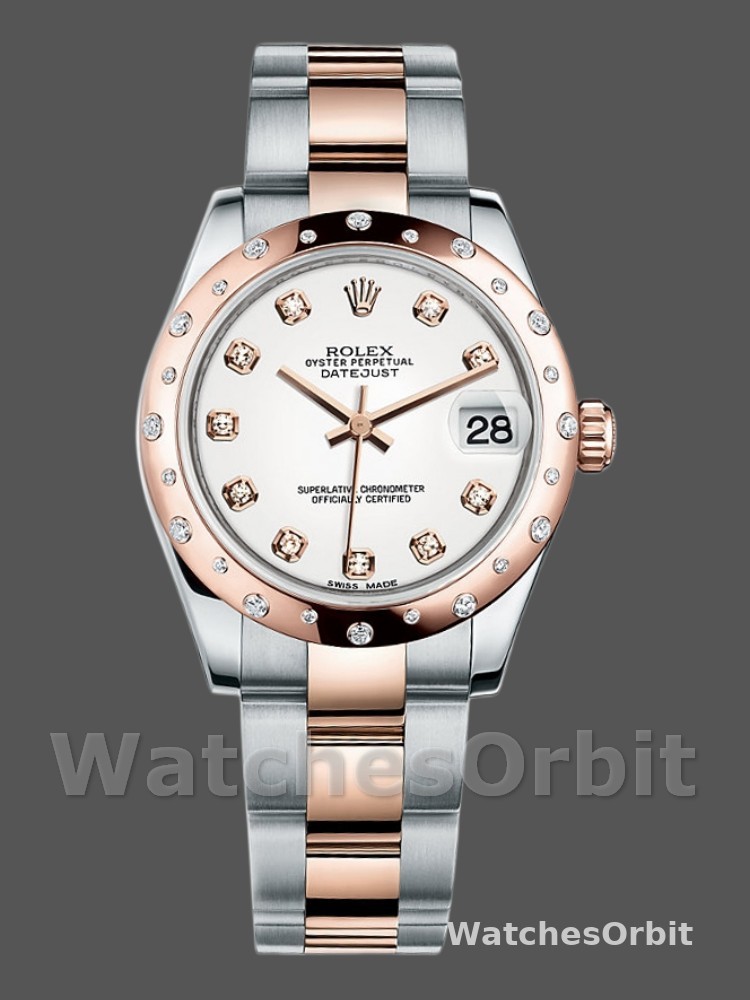 Rolex Datejust 178341 White Mother of Pearl Diamonds Dial 31MM Lady Replica Watch
