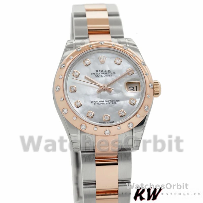 Rolex Datejust 178341 White Mother of Pearl Diamonds Dial 31MM Lady Replica Watch