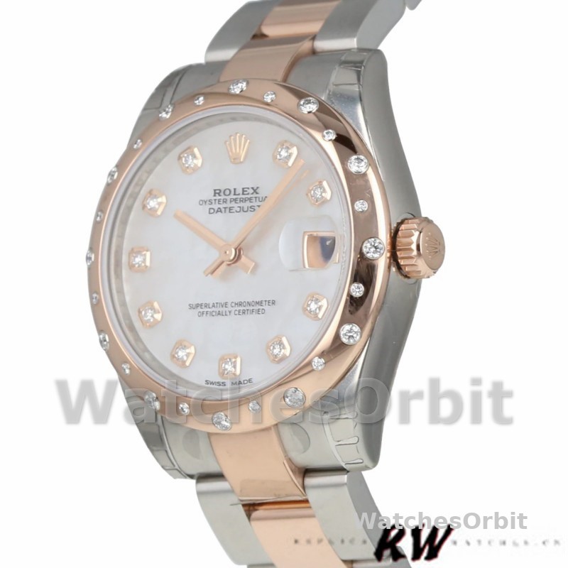 Rolex Datejust 178341 White Mother of Pearl Diamonds Dial 31MM Lady Replica Watch