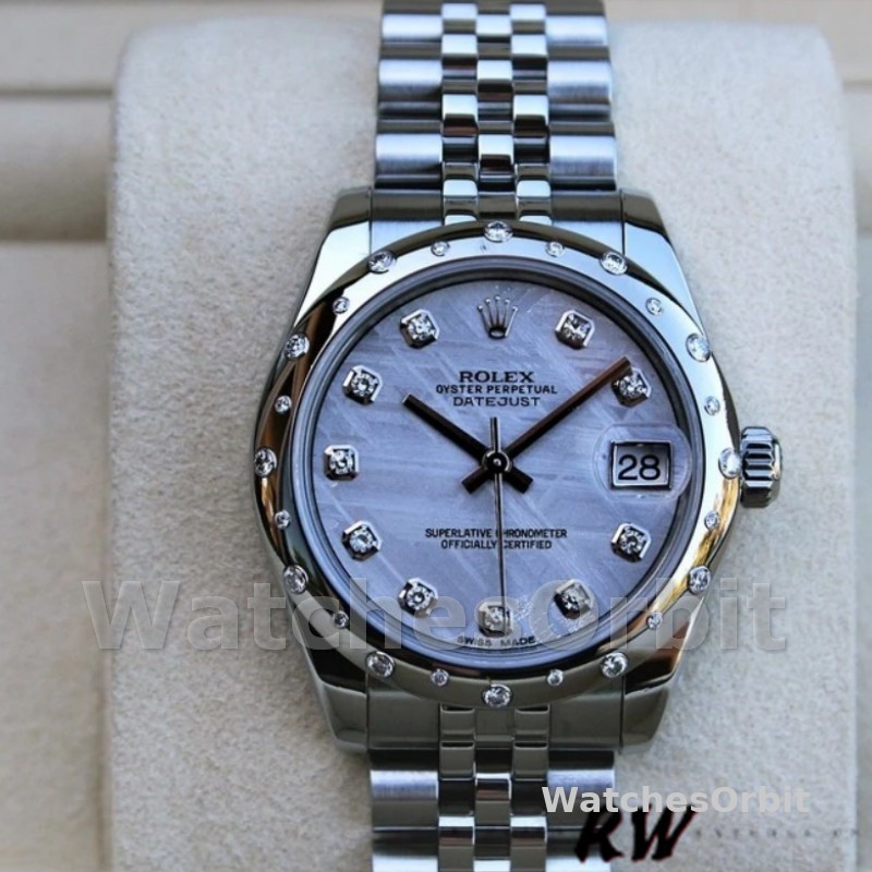 Rolex Datejust 178344 Meteorite Grey Dial 31MM Lady Replica Watch