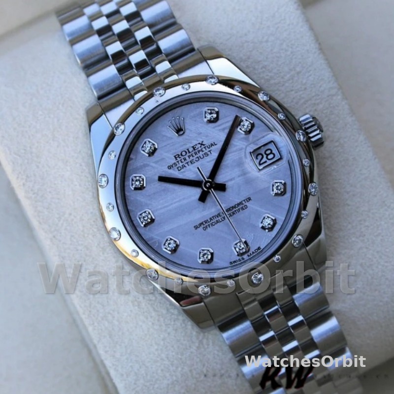 Rolex Datejust 178344 Meteorite Grey Dial 31MM Lady Replica Watch