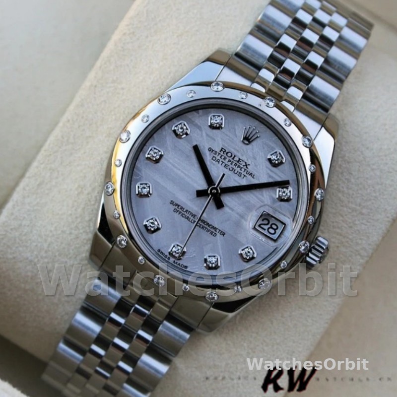 Rolex Datejust 178344 Meteorite Grey Dial 31MM Lady Replica Watch