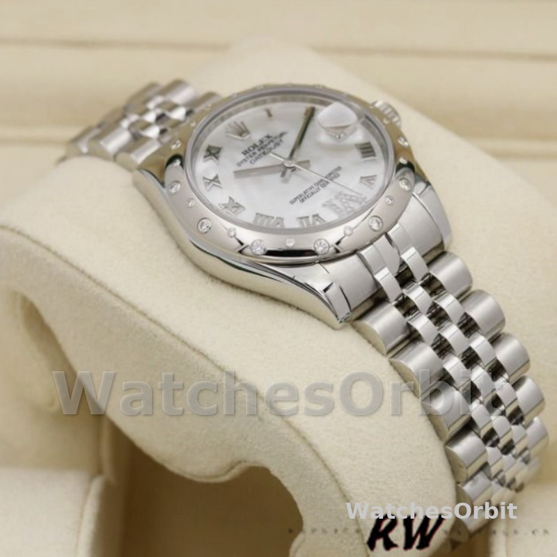 Rolex Datejust 178344 Mother of Pearl White Dial Diamond 31MM Lady Replica Watch