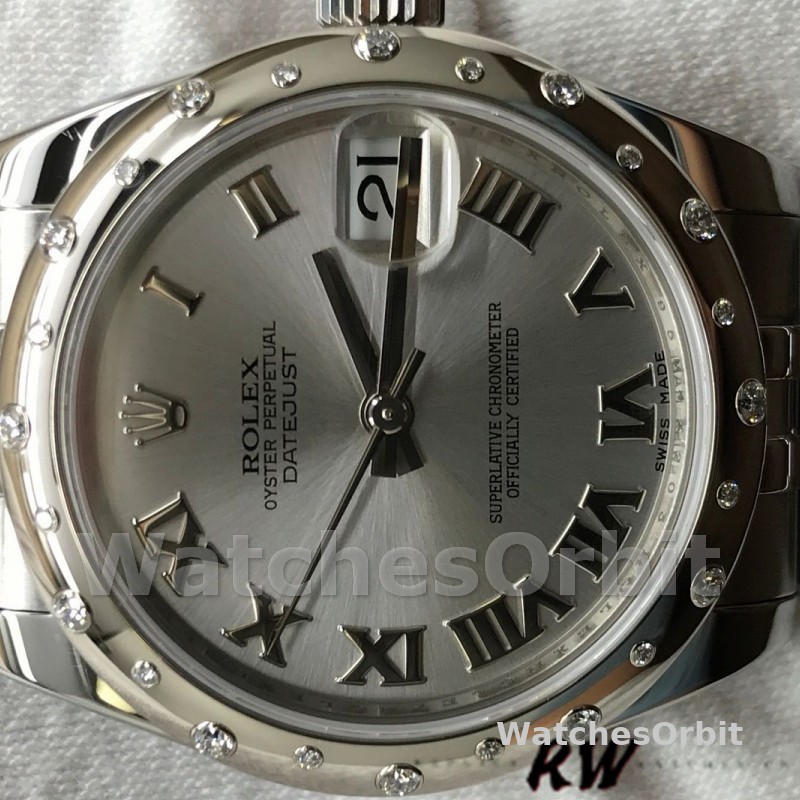 Rolex Datejust 178344 Rhodium Grey Dial Jubilee Bracelet 31MM Lady Replica Watch