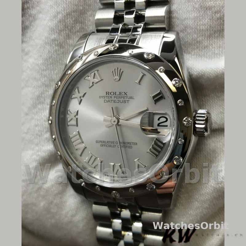 Rolex Datejust 178344 Rhodium Grey Dial Jubilee Bracelet 31MM Lady Replica Watch