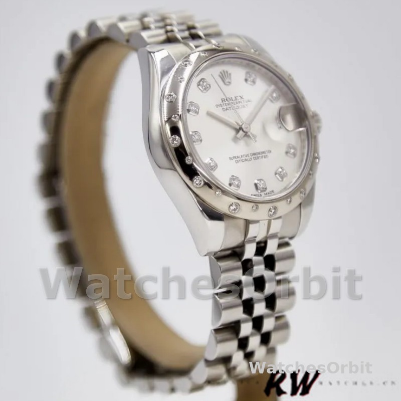 Rolex Datejust 178344 Stainless Steel Silver Diamond Dial 31MM Lady Replica Watch