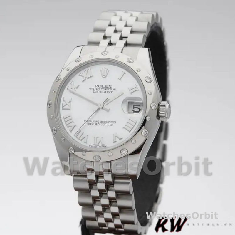 Rolex Datejust 178344 Stainless Steel White Roman Numeral Dial 31MM Lady Replica Watch