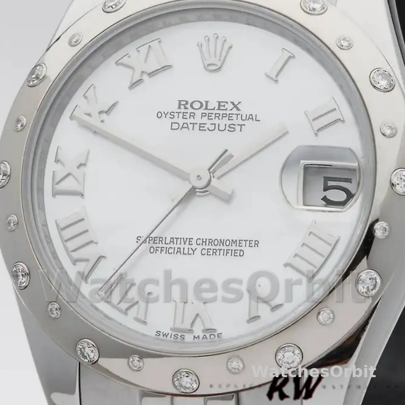 Rolex Datejust 178344 Stainless Steel White Roman Numeral Dial 31MM Lady Replica Watch