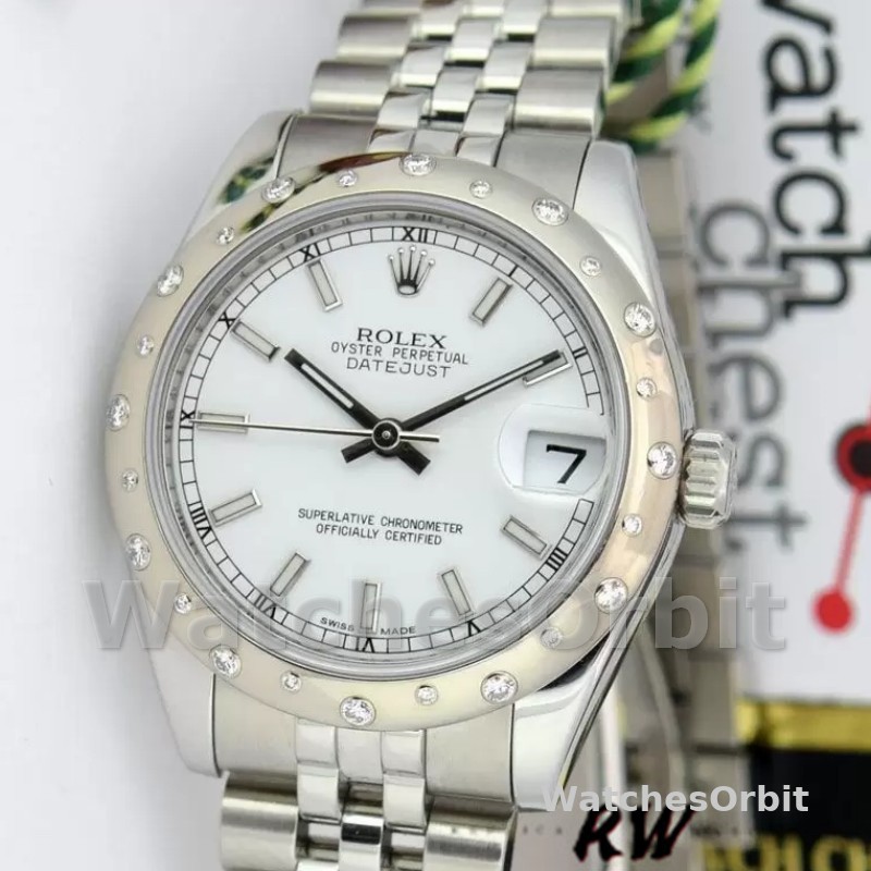 Rolex Datejust 178344 White Dial Stainless Steel 31MM Lady Replica Watch
